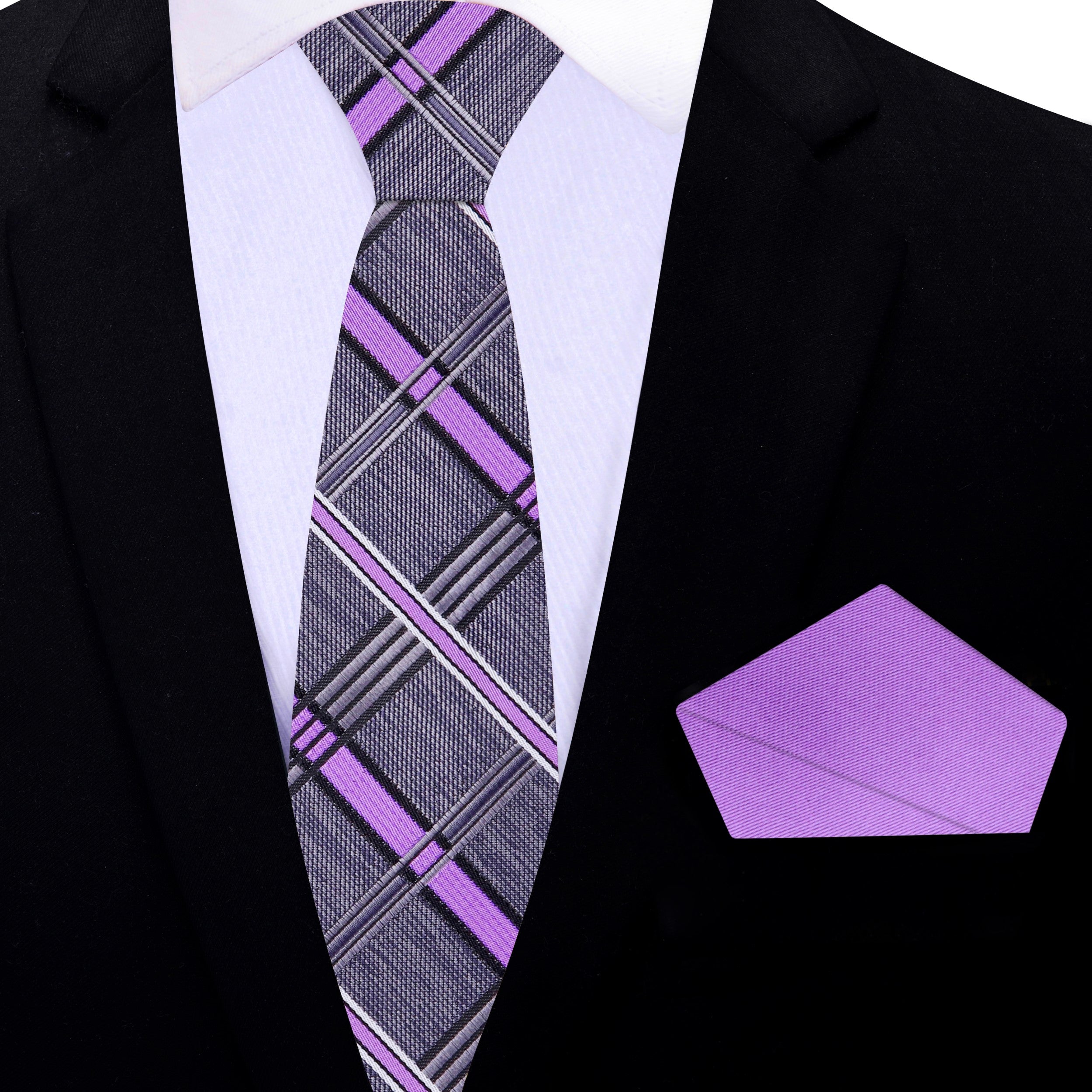 Elegant Grey Plaid Tie Elegant Grey Plaid Tie