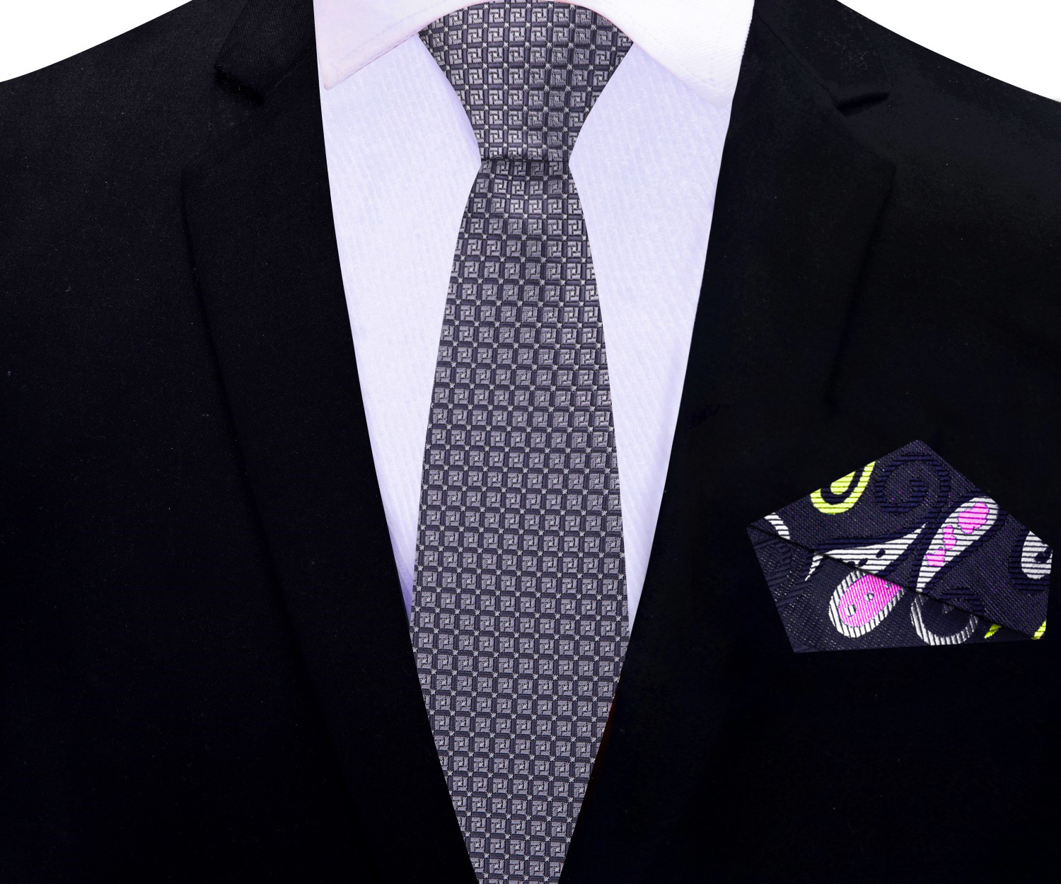 【2plan】23FW★ [MADE] Signature Denim Necktie Chatterwick Geometric Necktie