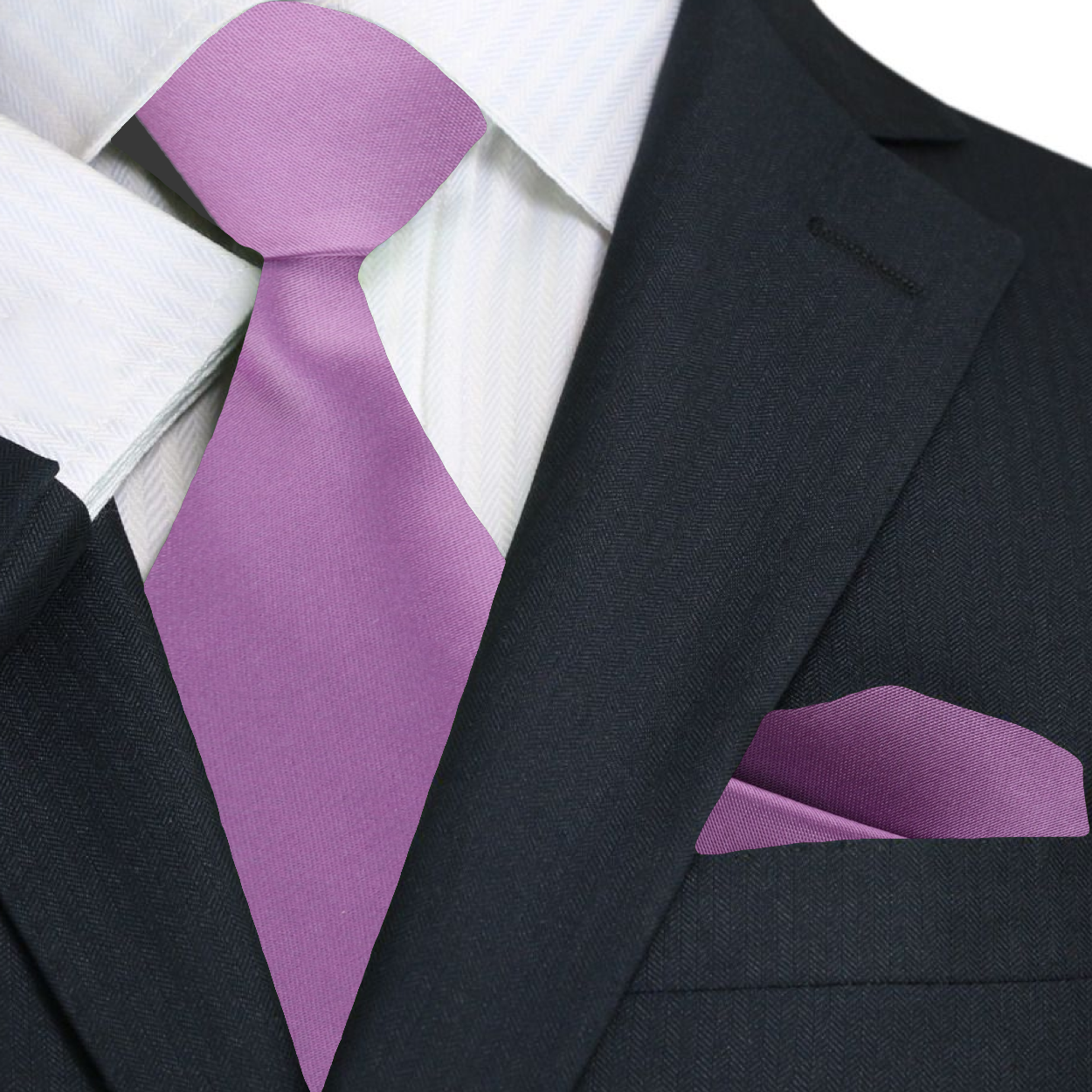 Premium Main: Heather Purple Tie and Pocket Square