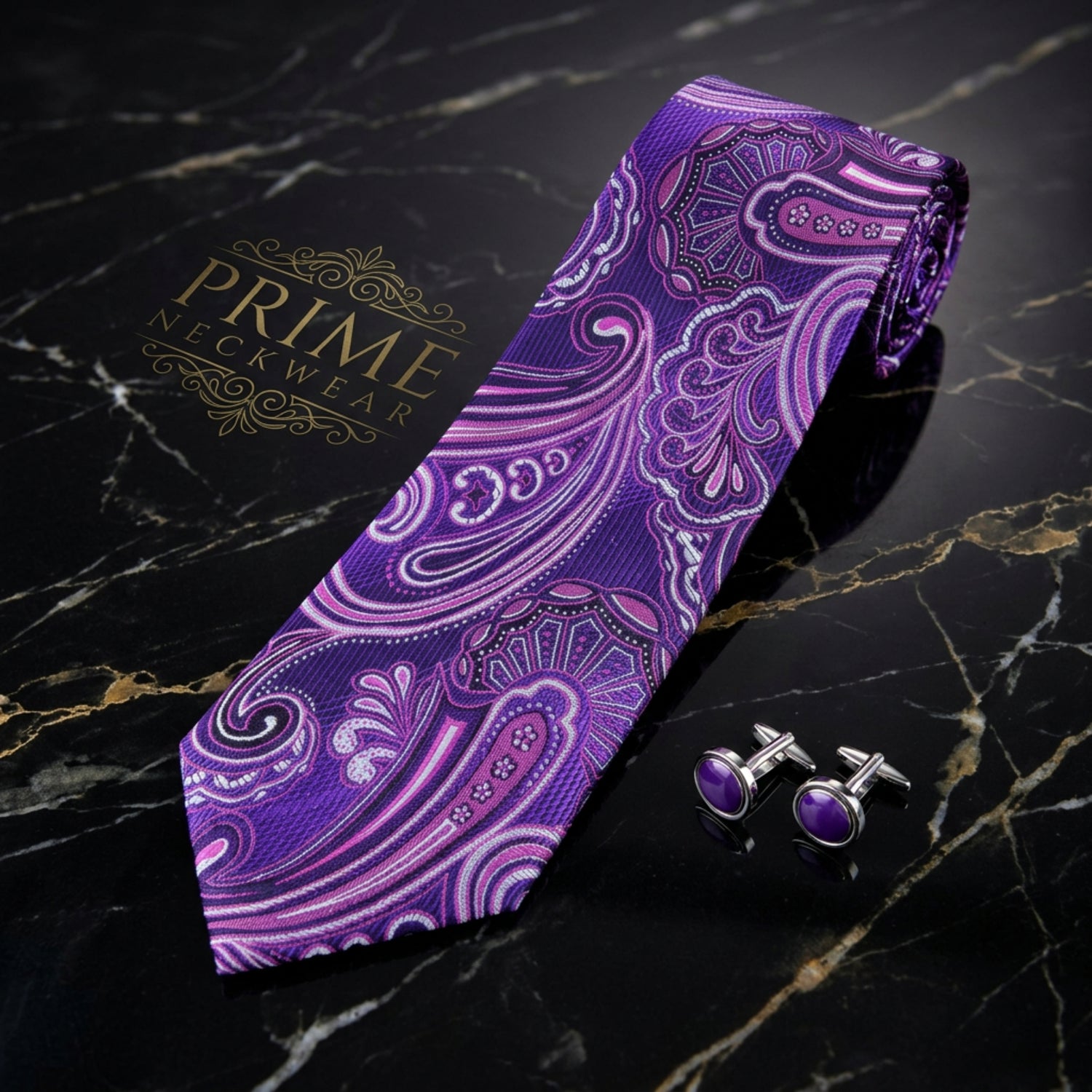 Purple Paisley Tie