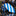 Rolled blue and white striped tie on a dark surface with blurred red flowers in the background