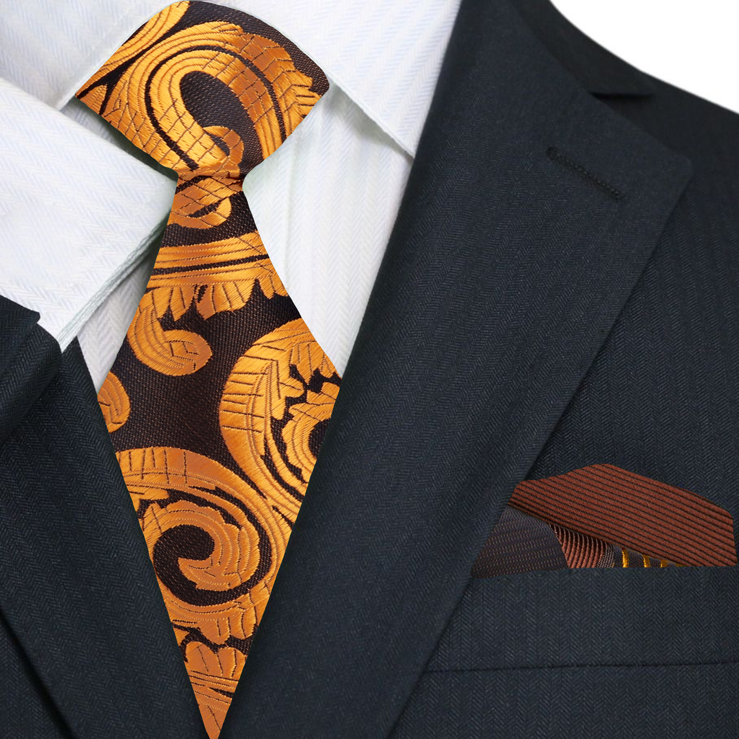 Inca Gold Paisley Necktie