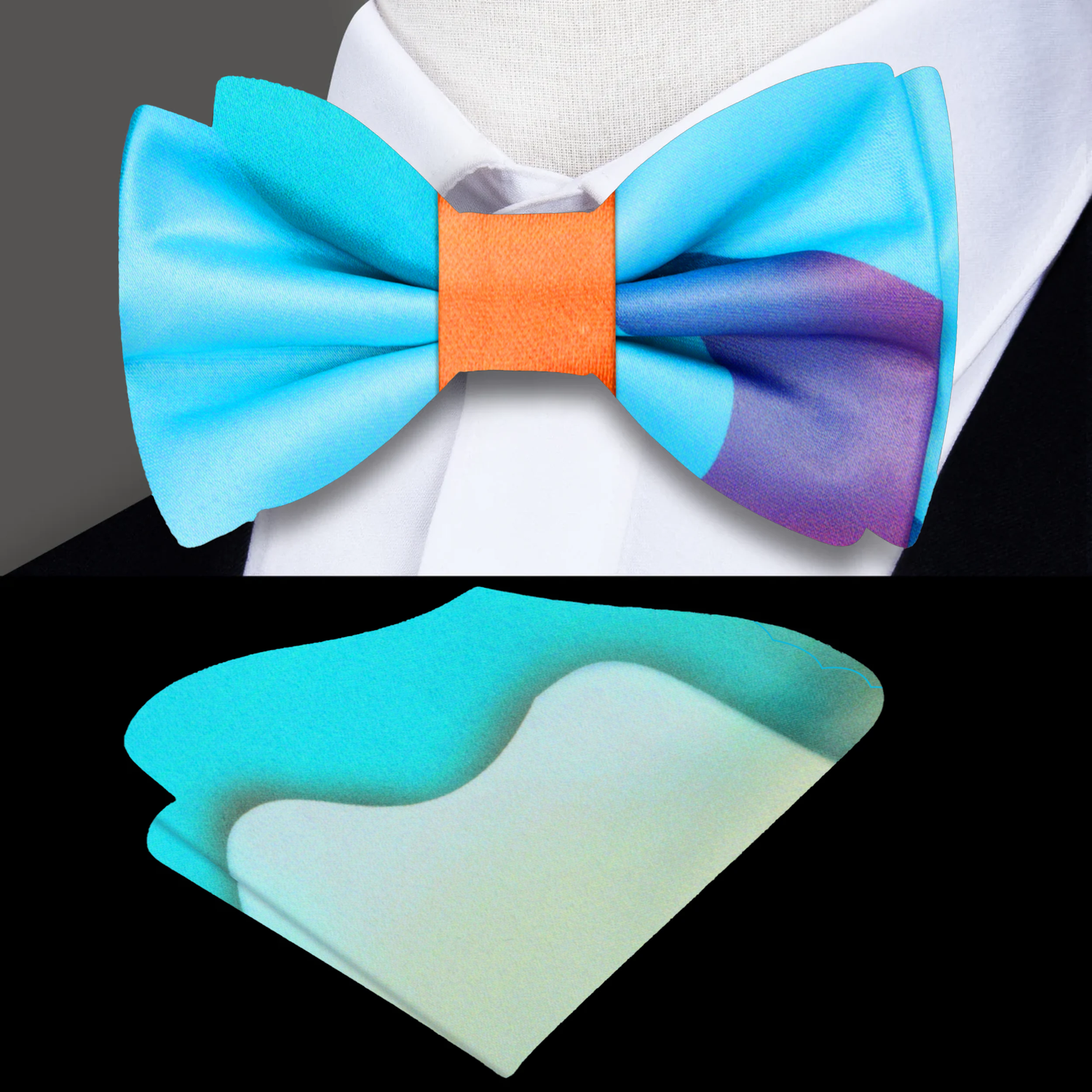 Colorful It’s Melting Bow Tie and Square