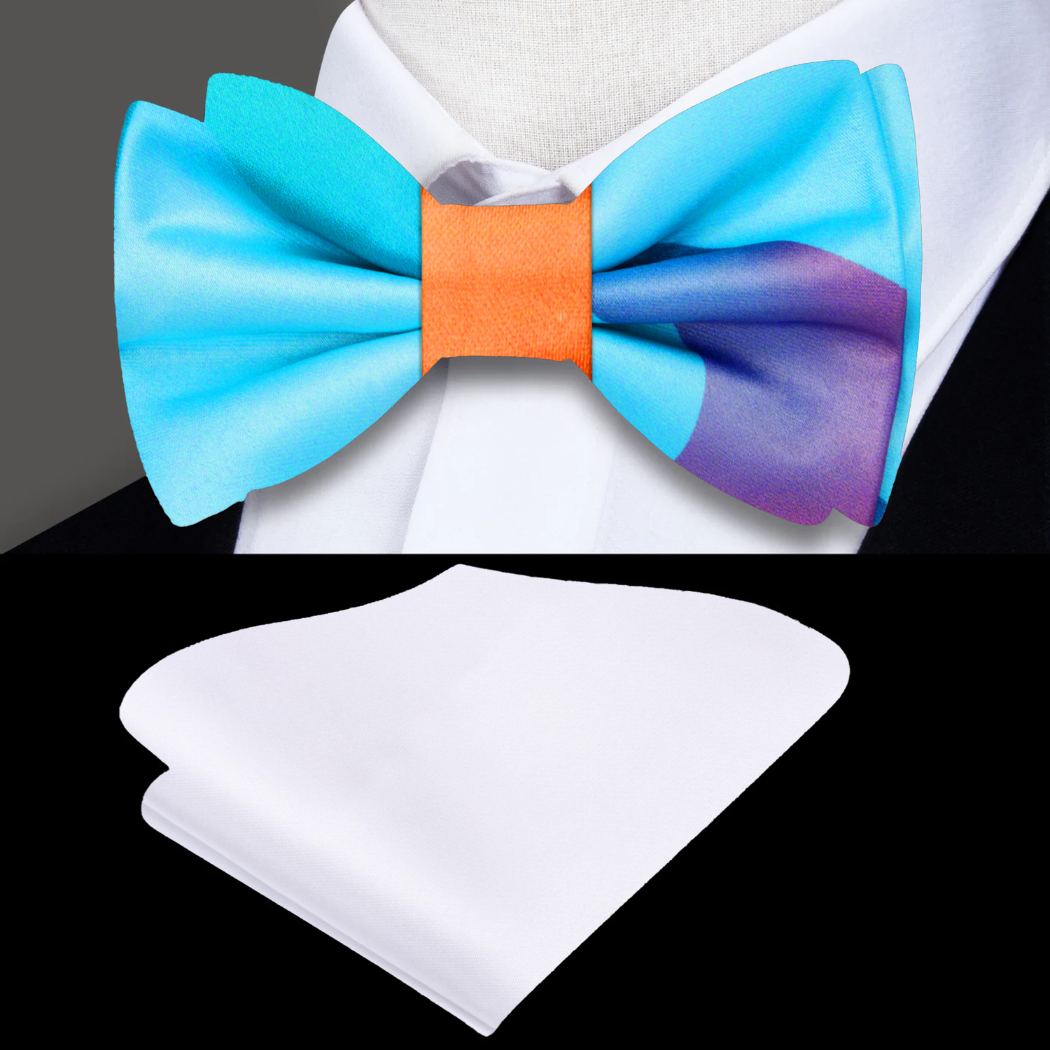 Colorful It’s Melting Bow Tie White Square