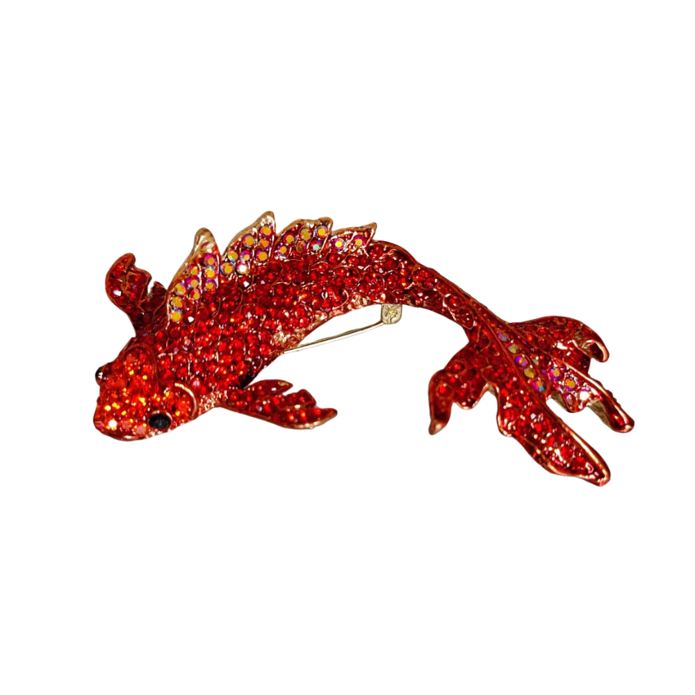 Red Koi Fish Lapel Pin