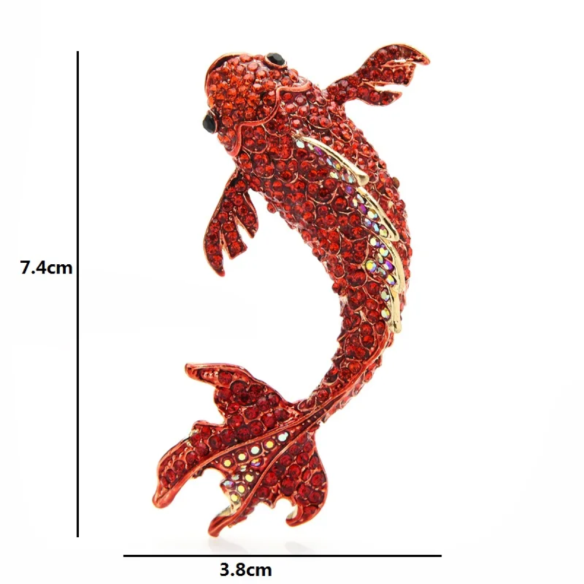 Dimensions: Red Koi Fish Lapel Pin