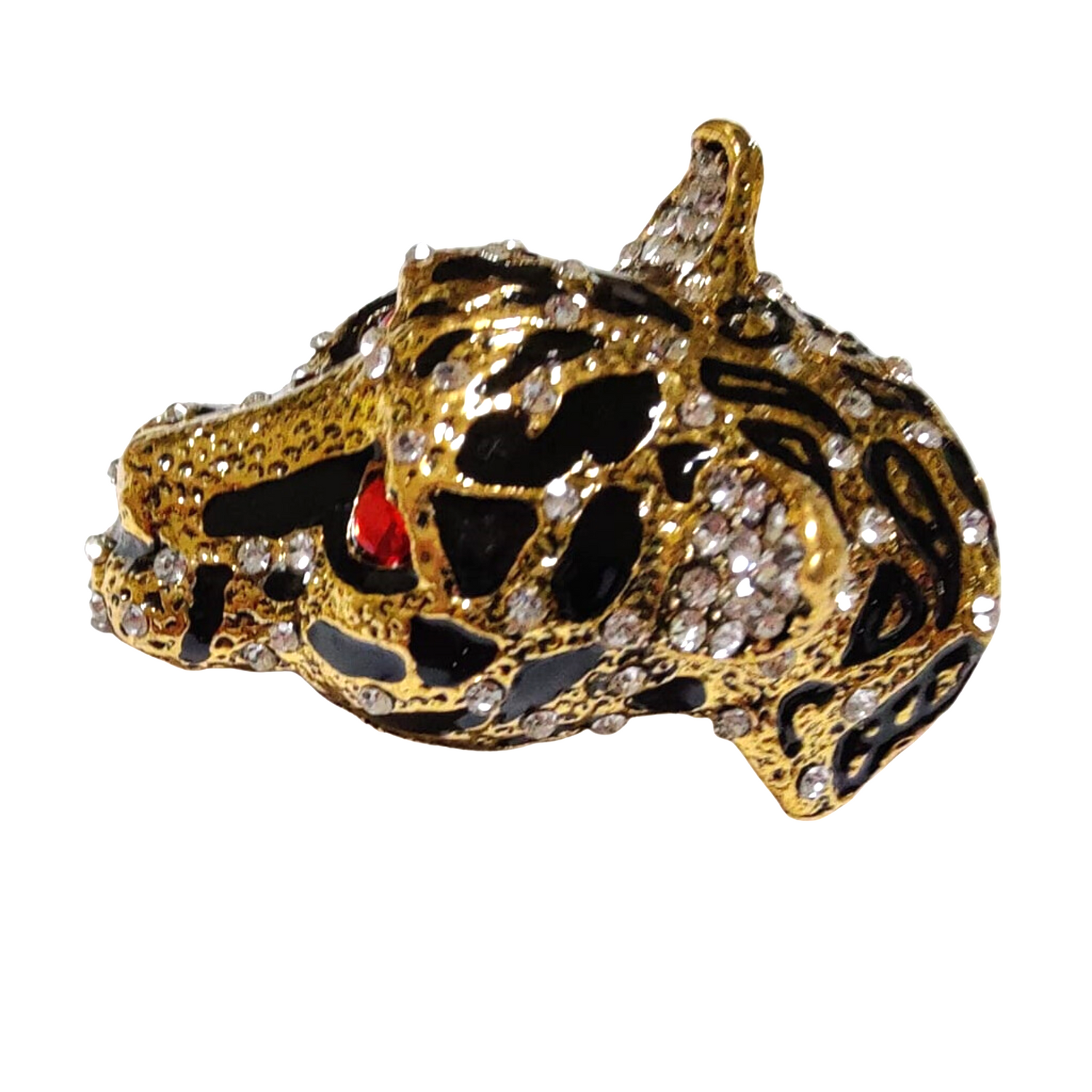 Side of Gold Leopard Lapel Pin