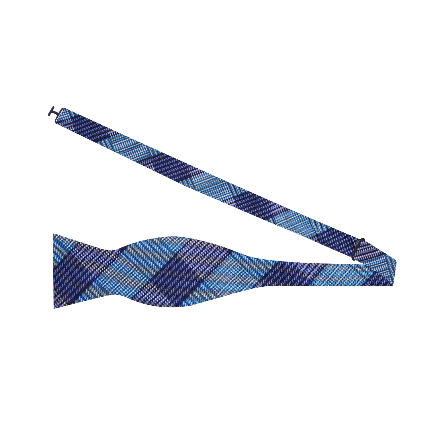 Light Purple, Light Blue Plaid Bow Tie Self Tie