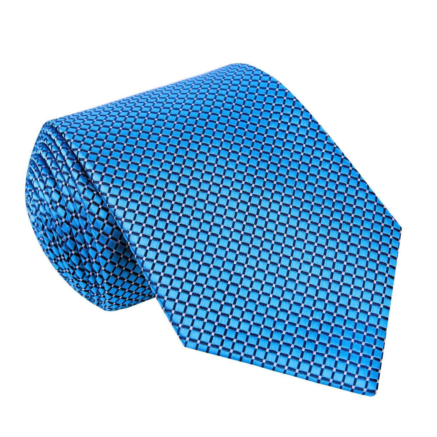Light Blue Geometric Necktie  