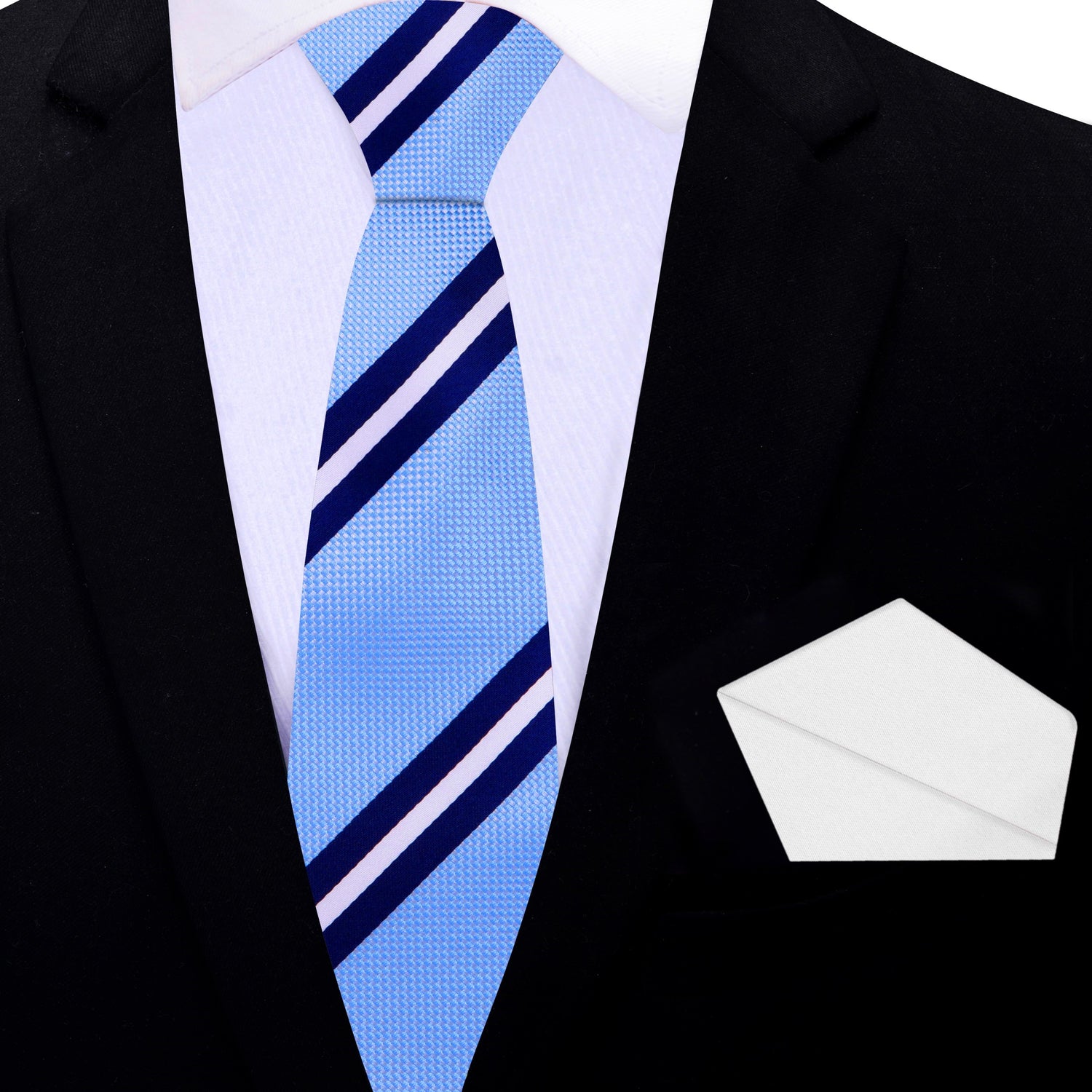 Light Blue Dapper Stripe Necktie