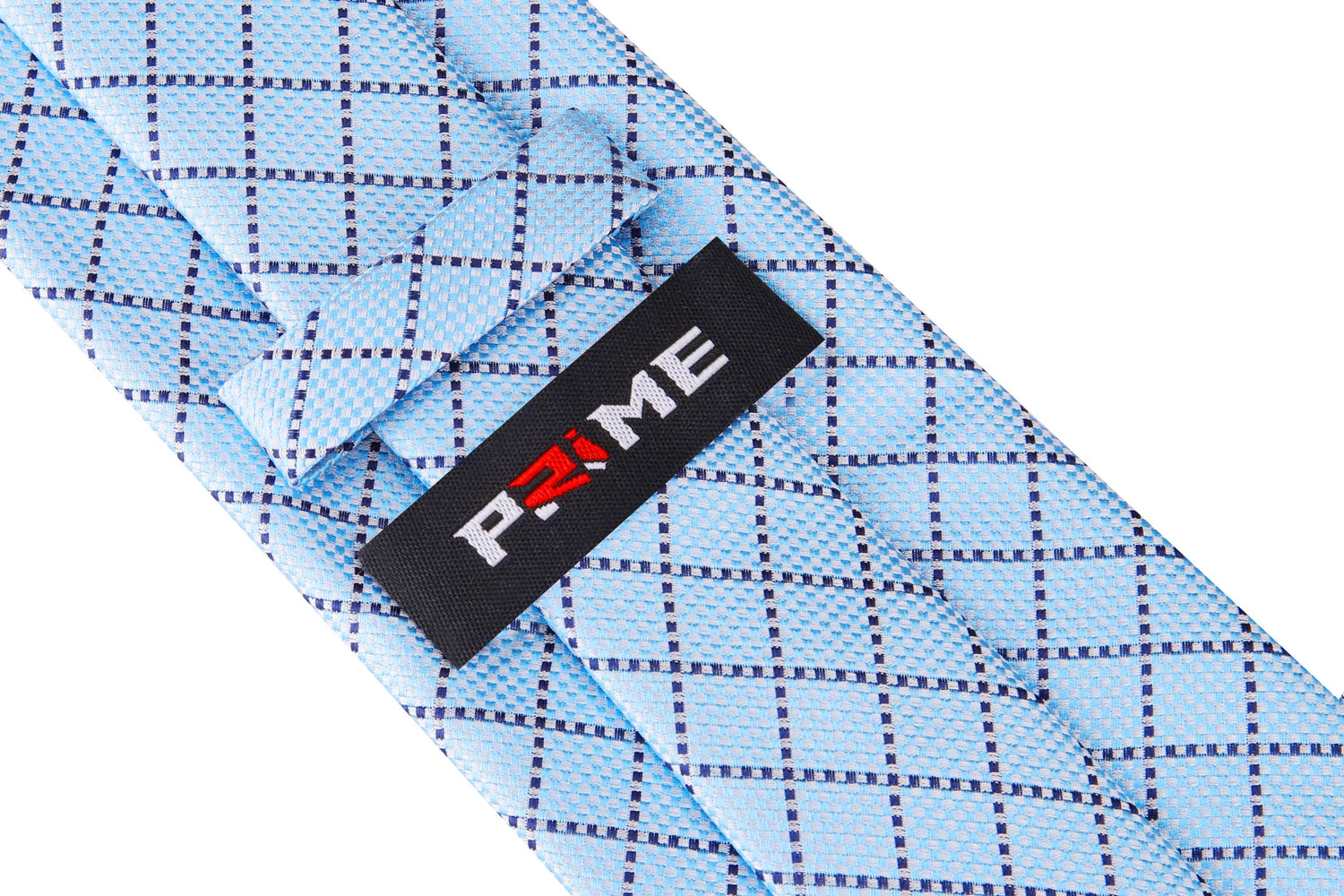 Light Blue Plaid Necktie Keep