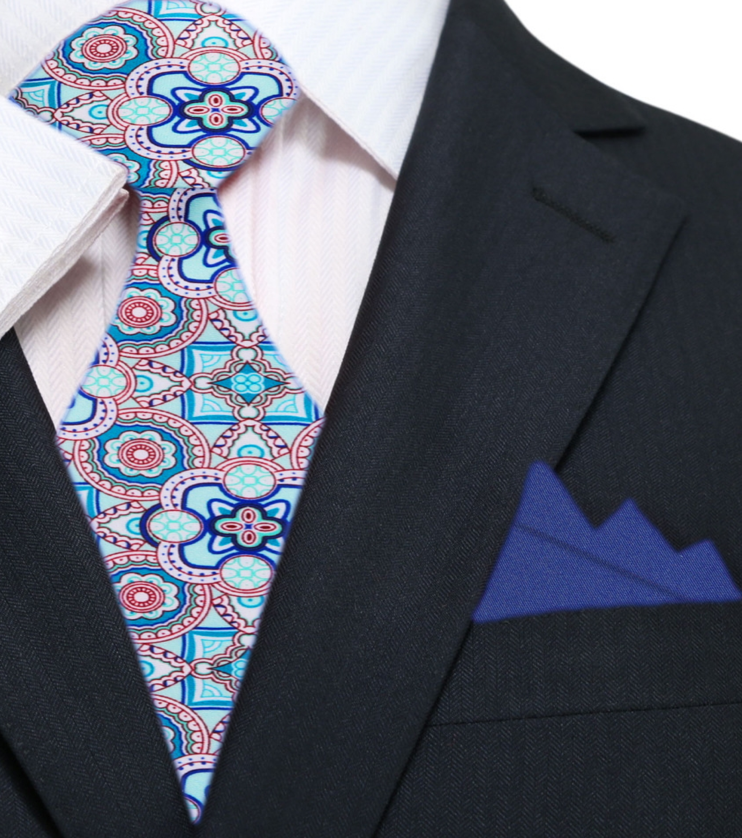 Light Blue Mosaic Necktie