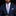 man wearing a blue stripe tie and square