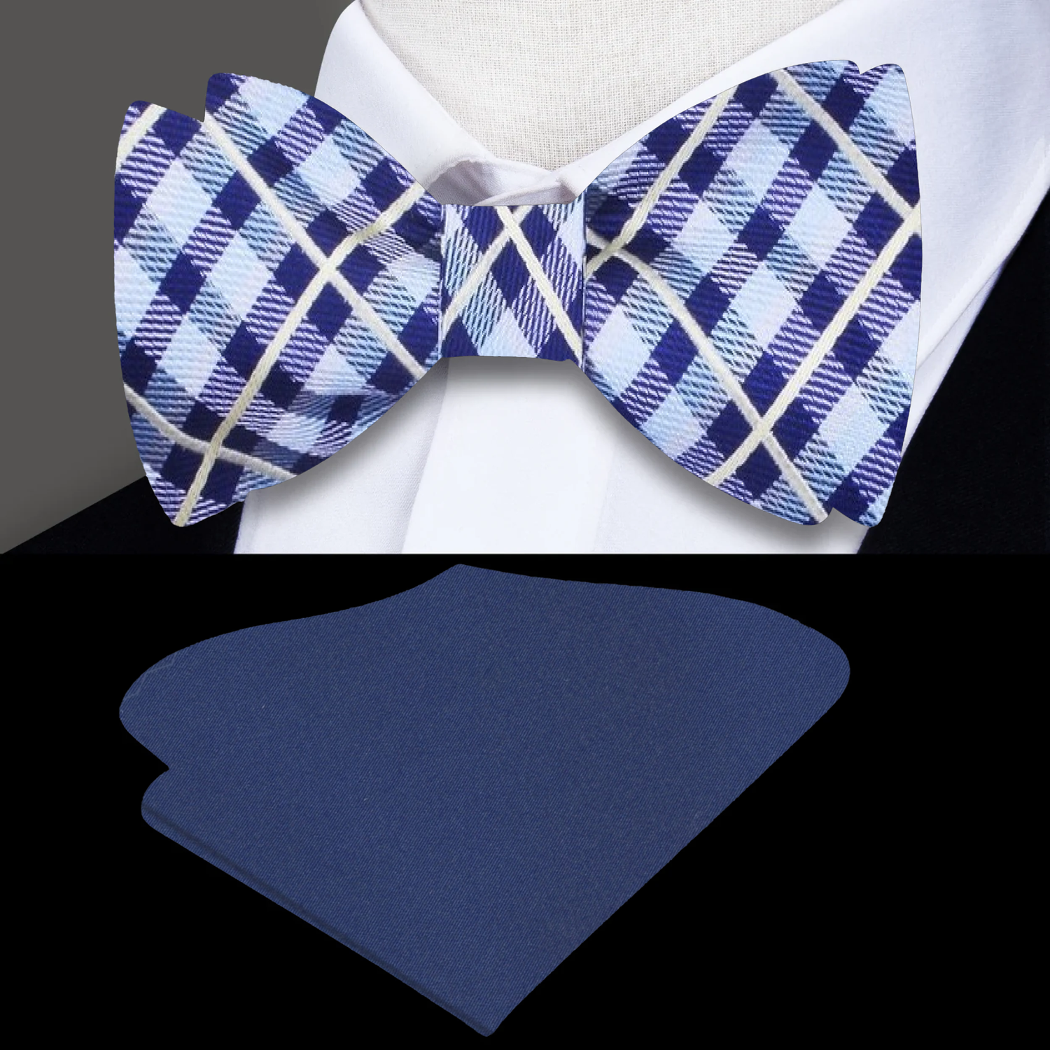 Suave Plaid Self-Tie Bow Tie