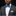 Blue Black and Gold Stepped Square Geometric Bow Tie