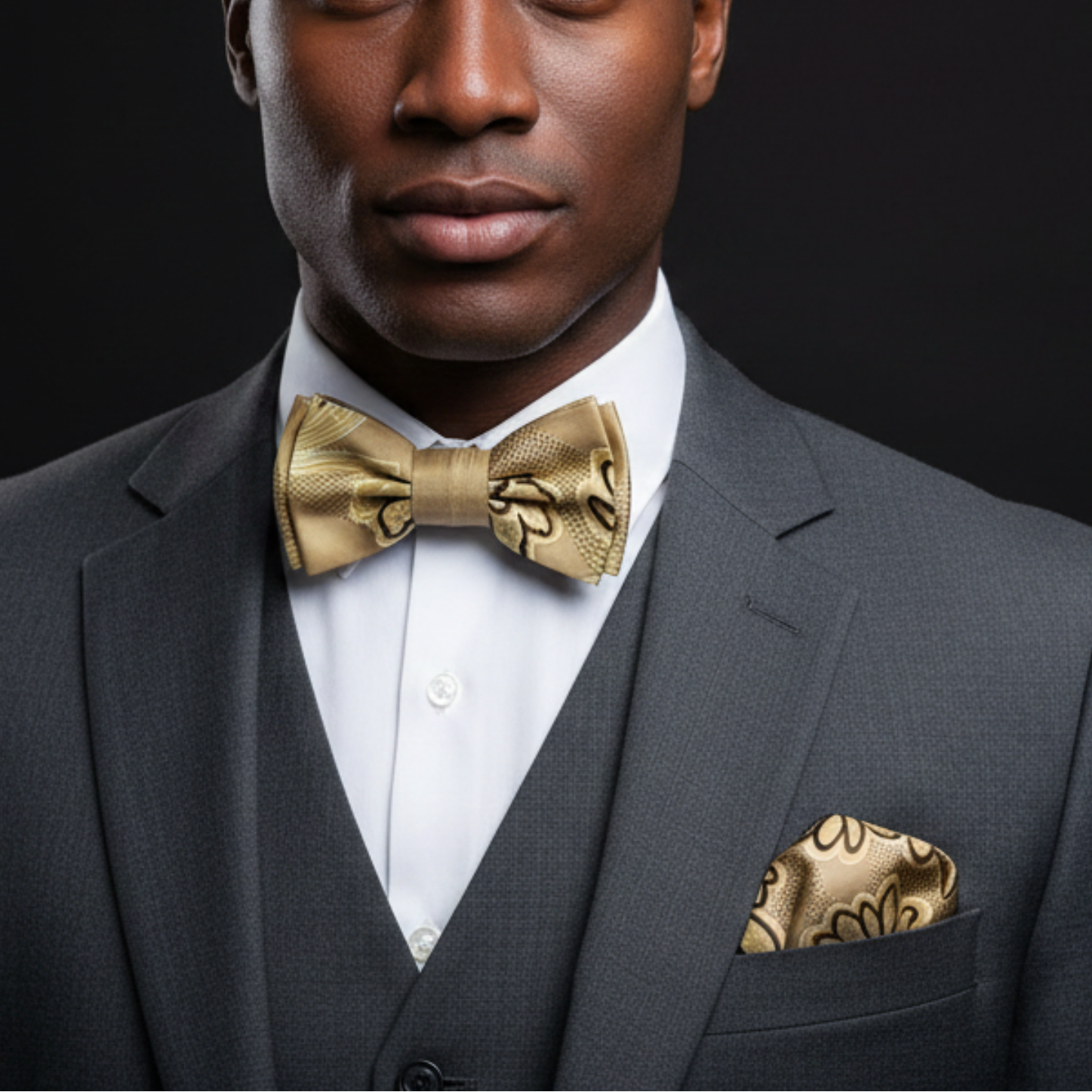 slim fit dress slacks Light Grey Suit & Light Gold Tie