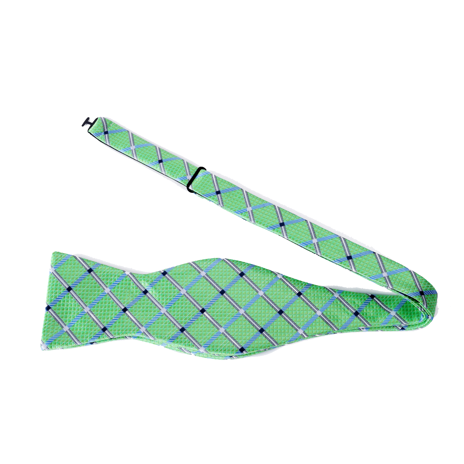 Bright Green Geometric Tie Self Tie