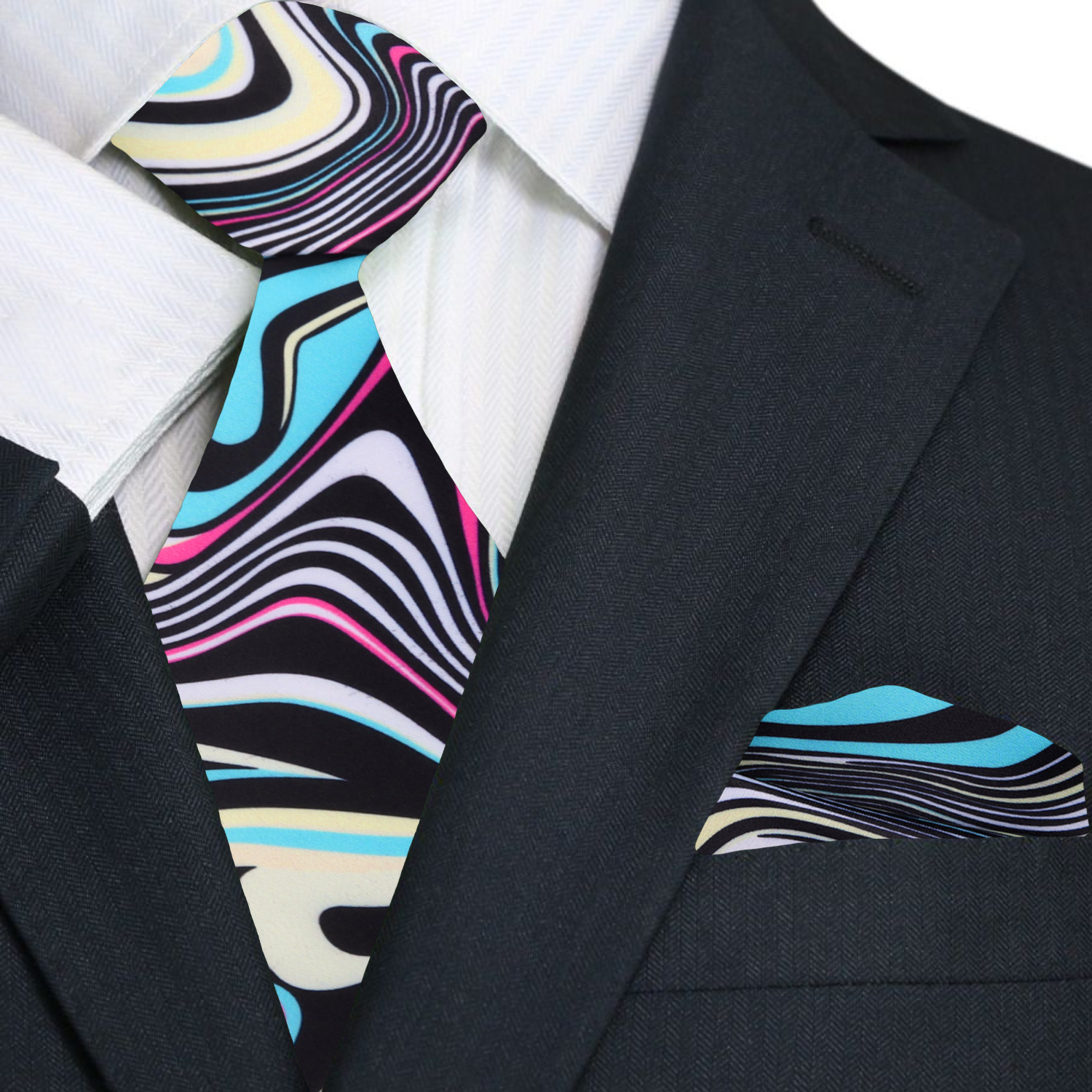 Mystic Topaz Abstract Necktie Mystic Topaz Abstract Necktie
