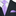 Black suit with a purple checkered tie and pocket square