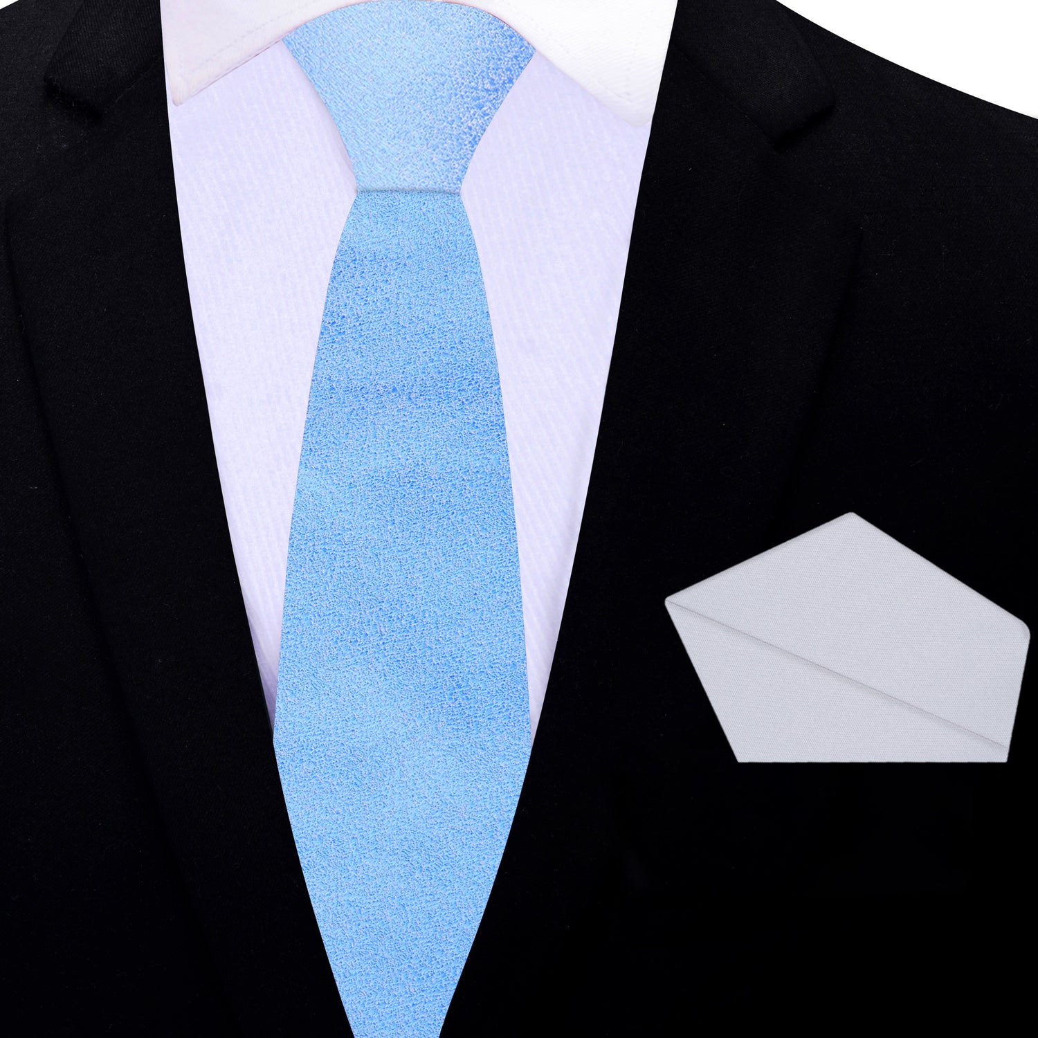 Light Blue Shimmer Texture Necktie