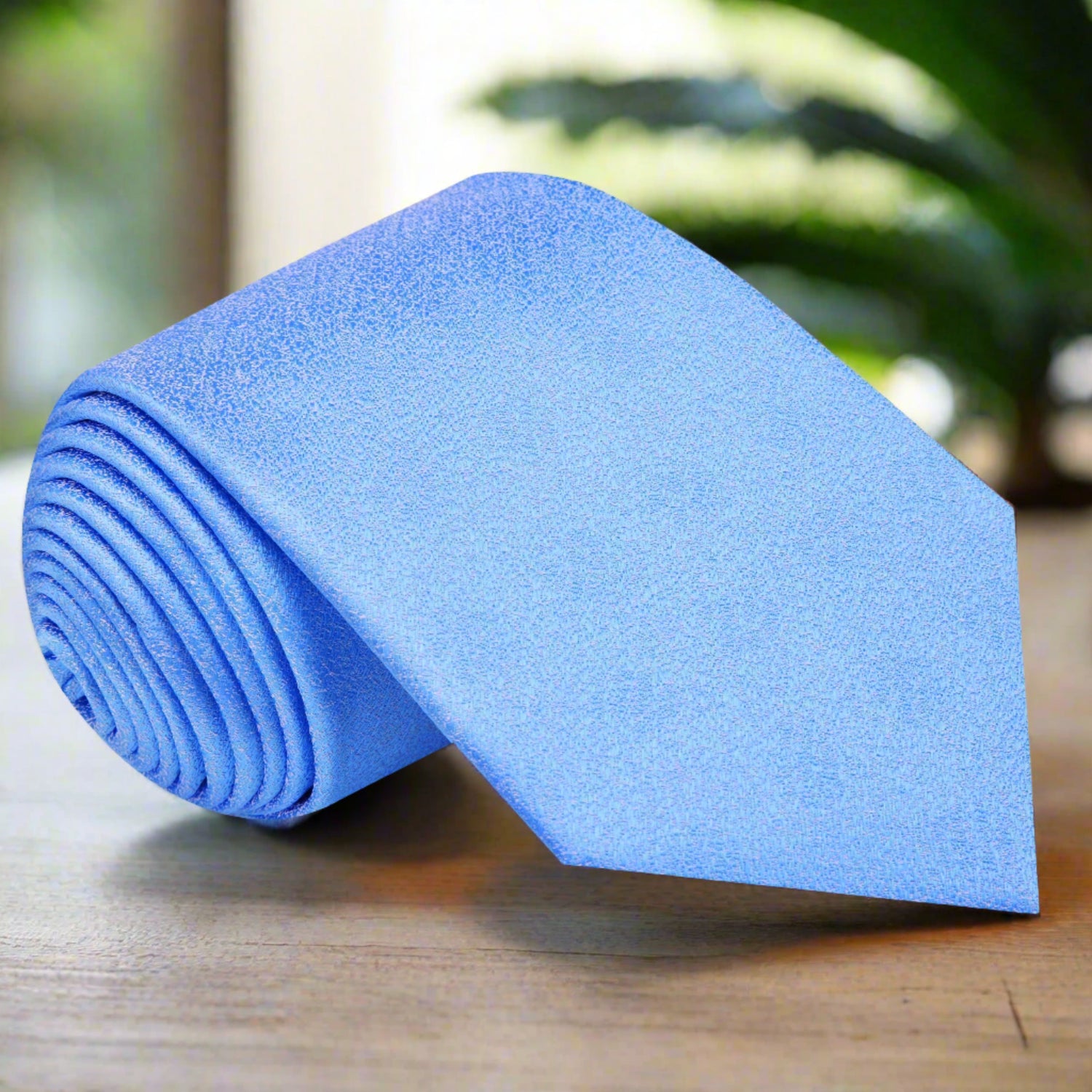 Light Blue Shimmer Thin Tie 