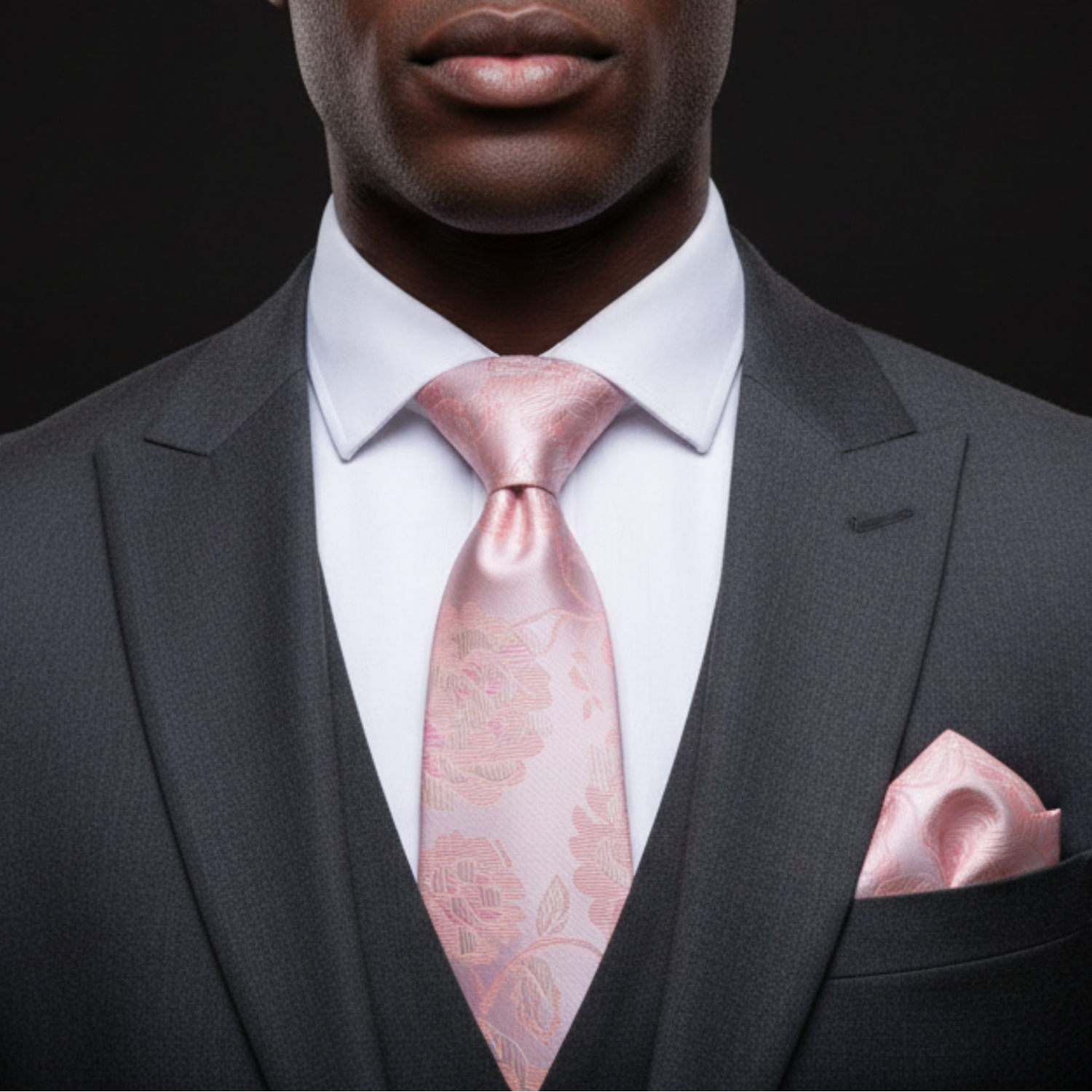 Large Floral Necktie | Sangria, Burgundy, Rosewater, Pistachio or Light Blue