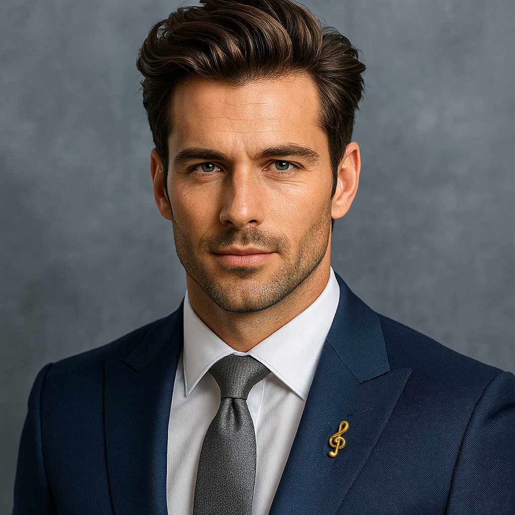 Treble Clef Lapel Pin
