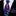Purple, Gold and Green Feather Necktie and Purple Square
