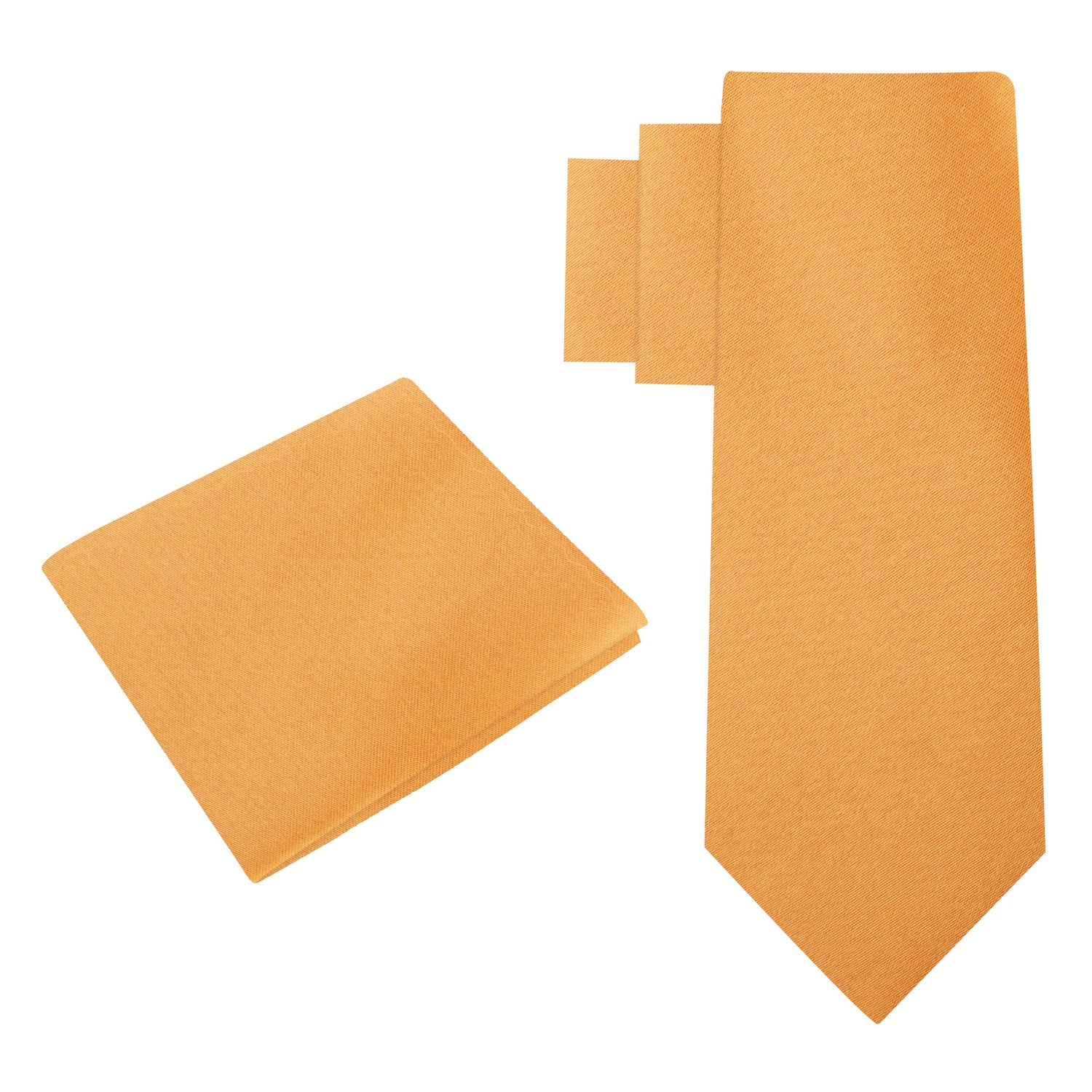 Alt View: Marigold Necktie with Matching Square
