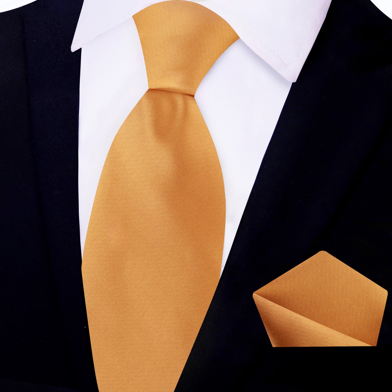 Marigold Necktie with Matching Square