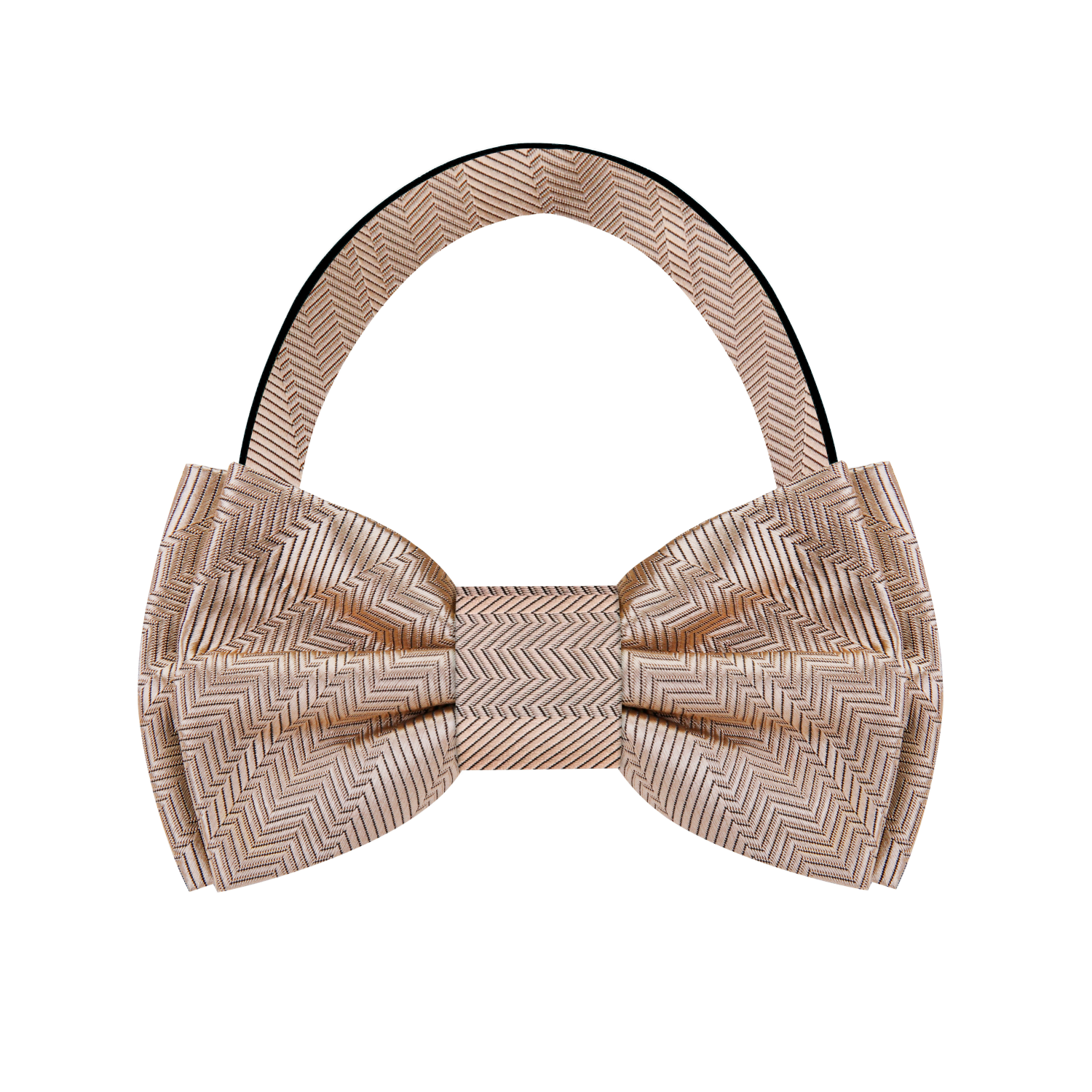 A Wheat Solid Pattern Pre Tied Bow Tie