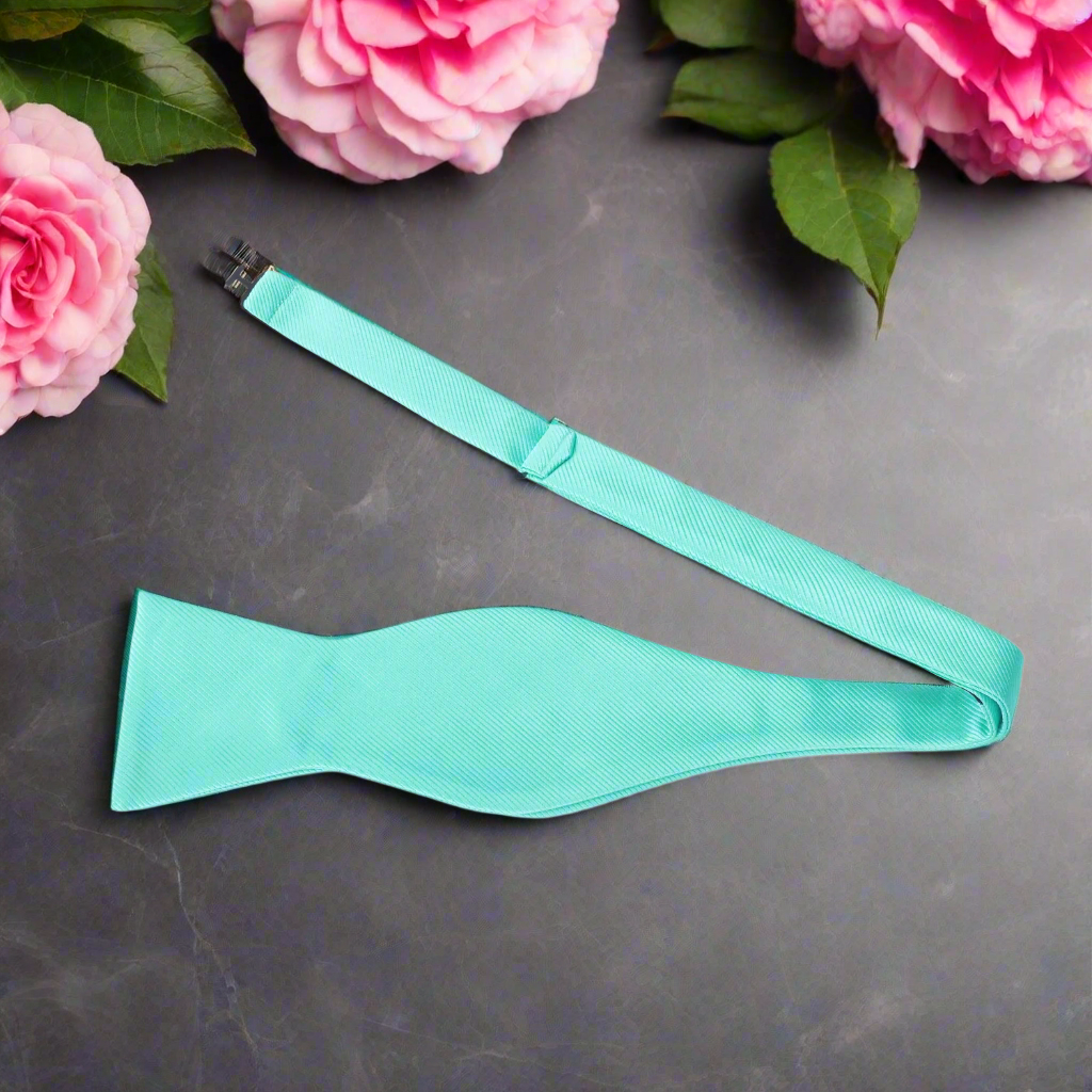 Self Tie Mint Blue Bow Tie