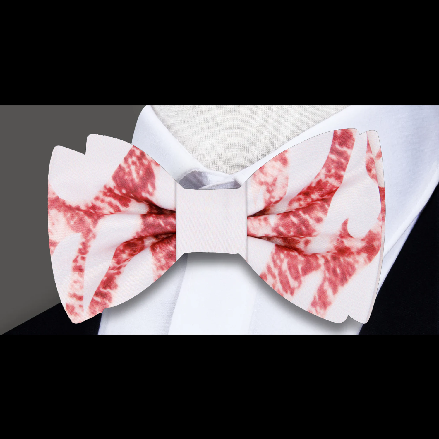 Rose Gold and White Marble Bow Tie  