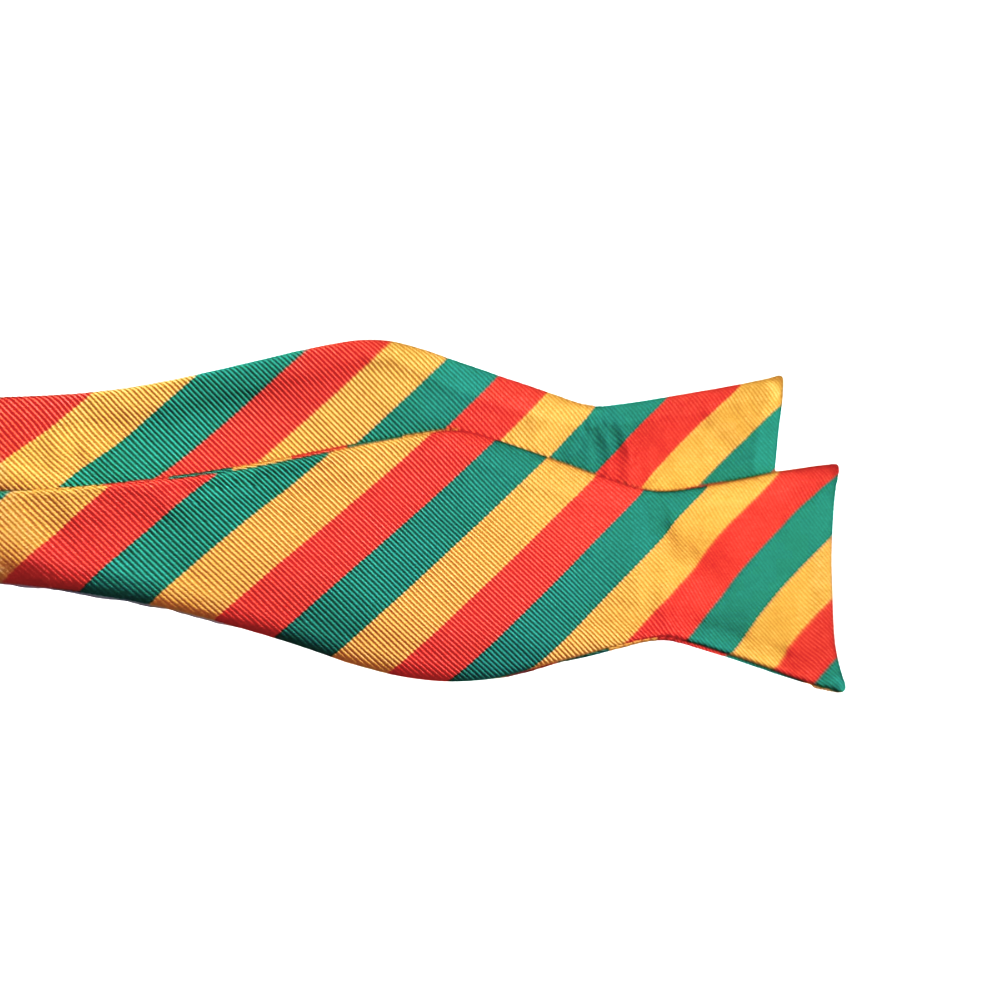 Red, Yellow, Green Stripe Bow Tie