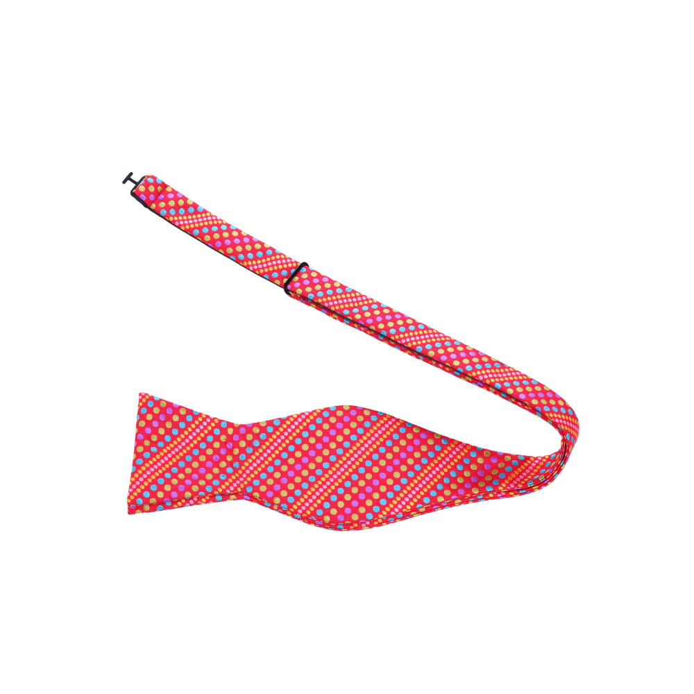 Tangerine Polka Self-Tie Bow Tie