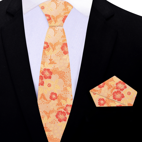 orange dress tie Orange Airplanes Microprint Silk Tie