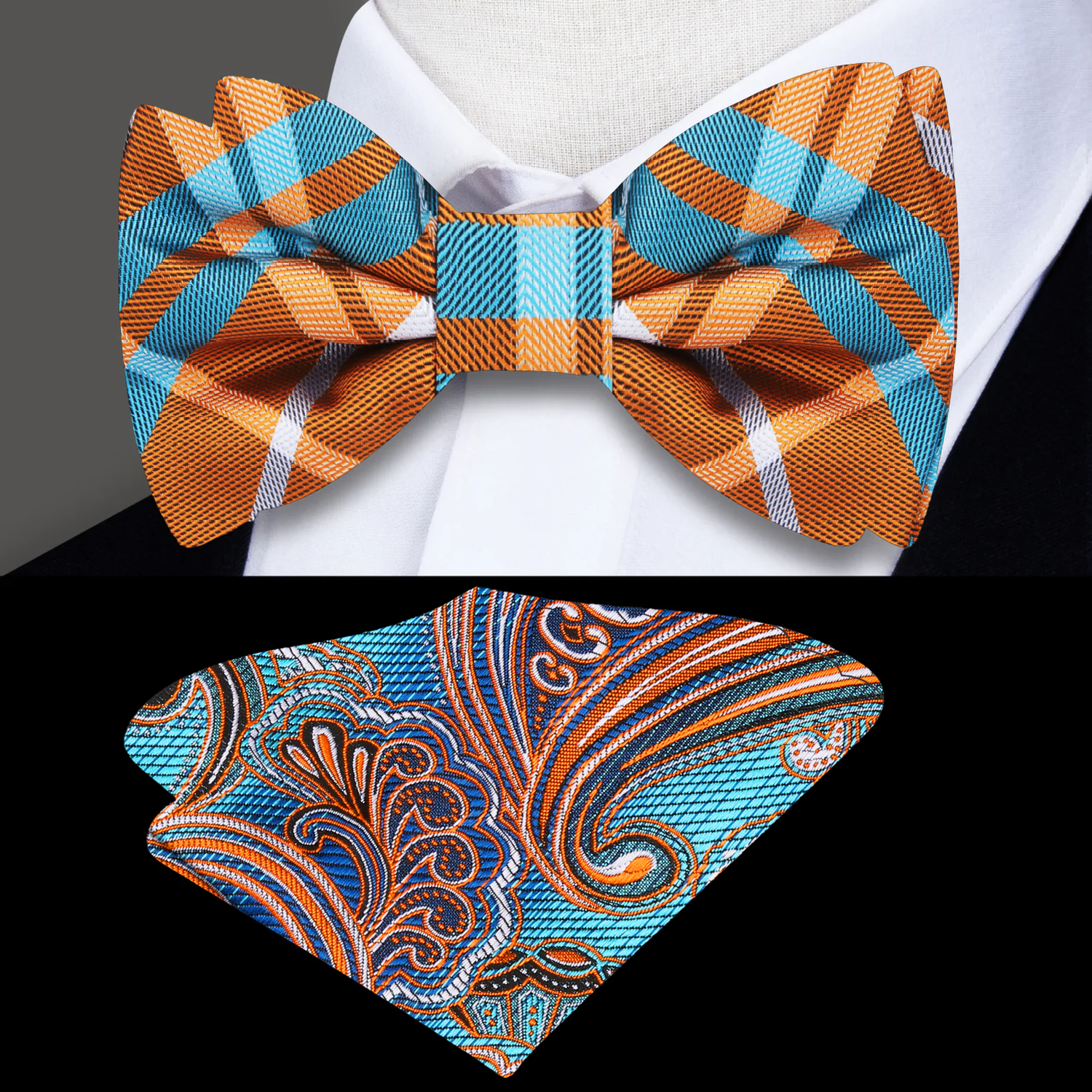 Corner Route Plaid Bow Tie