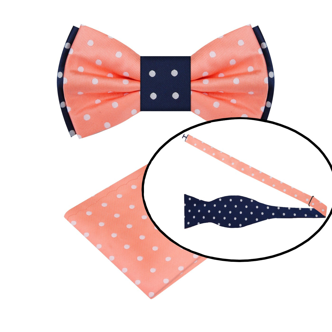 Polka Punch Double Sided Bow Tie