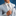 Blue, Brown Phantom Necktie and Accenting Brown, Light Blue, White Stripe Square On Suit