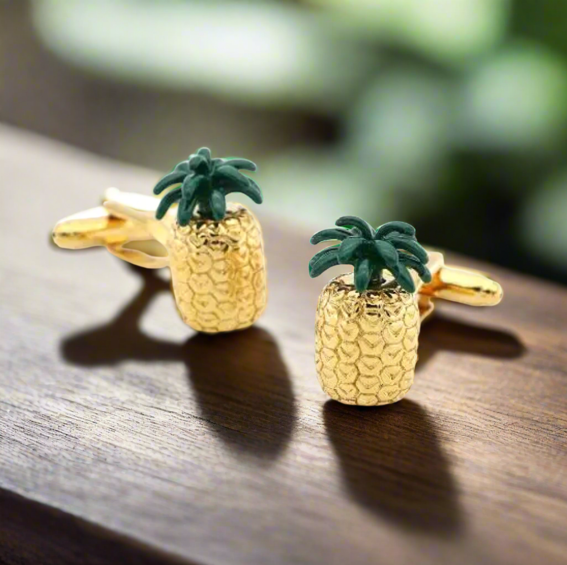 Pineapple Cufflinks Wow!