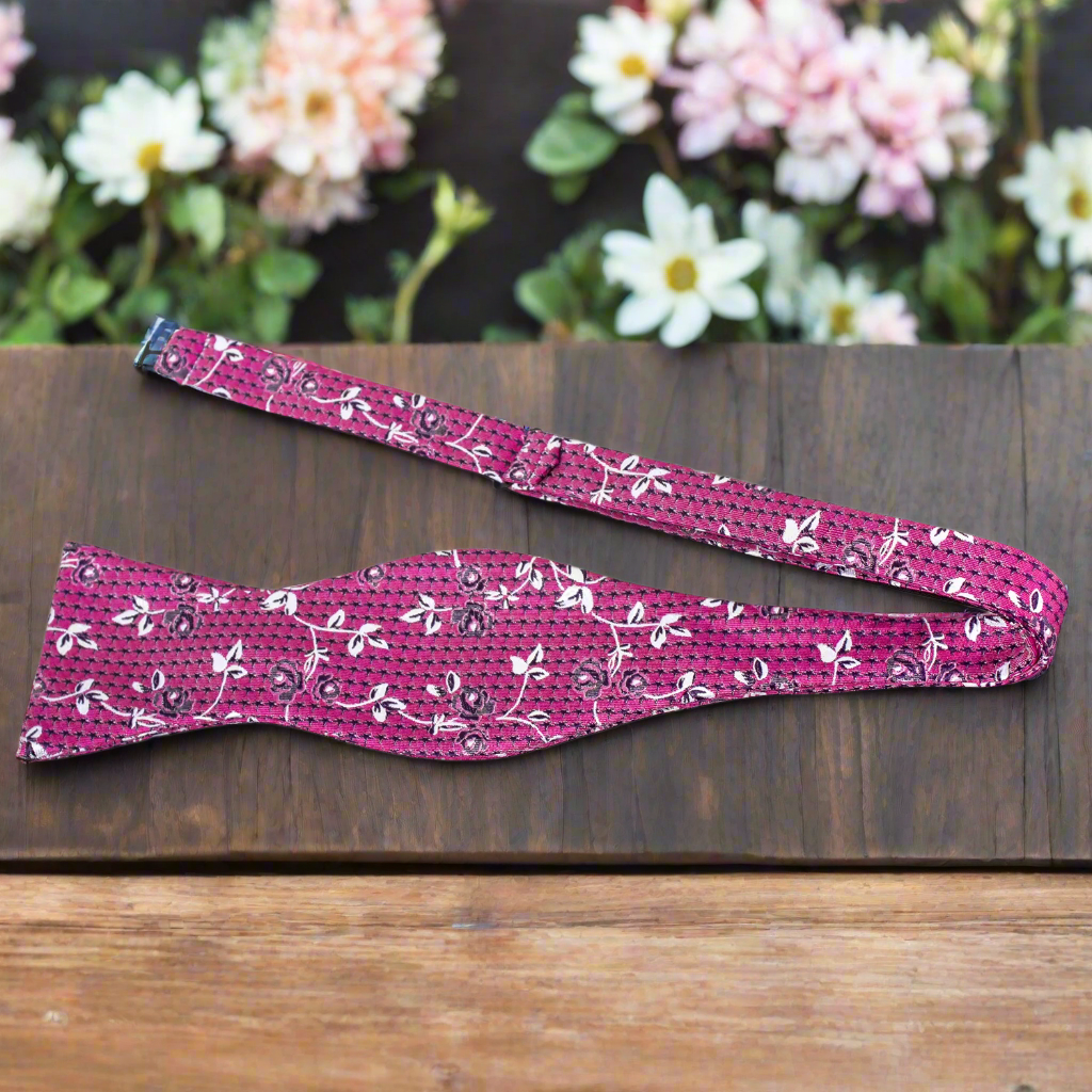 Pink Blossom Self Tie Bow Tie