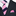 Main: A Dark Blue, Pink, White Stripe Pattern Necktie, With Matching Pocket Square