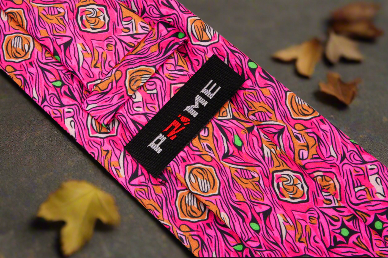 Pink, Orange Abstract Tie Keep