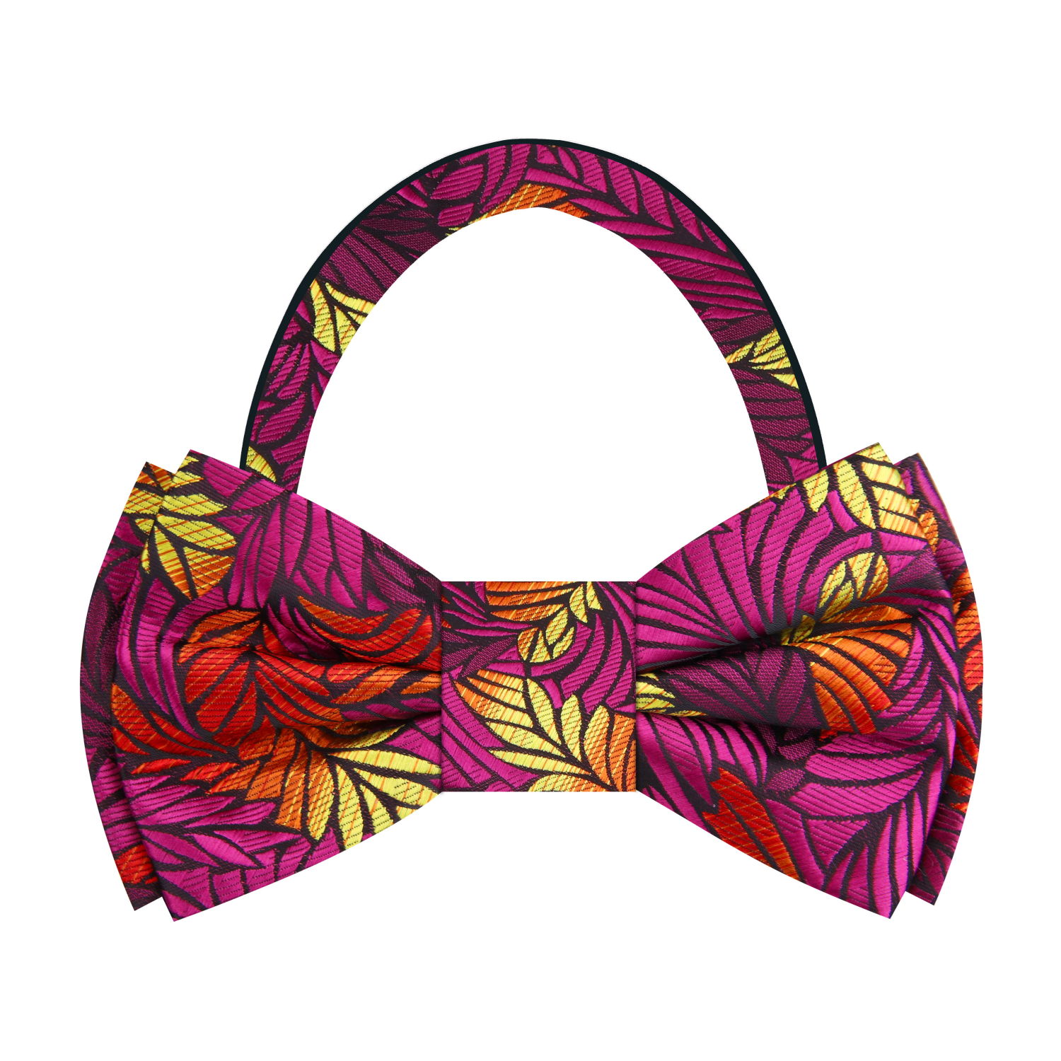 Red, Pink, Orange, Yellow Abstract Bow Tie Pre Tied