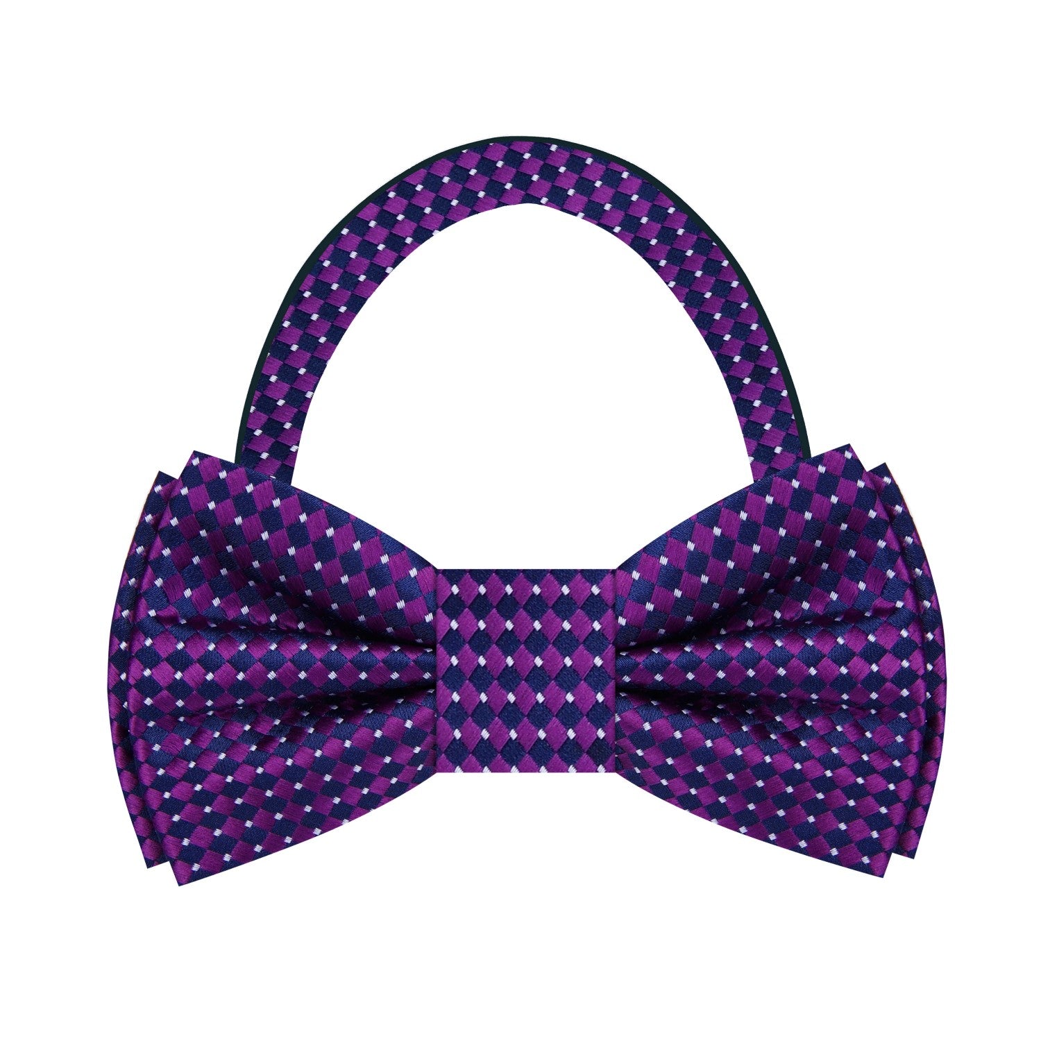 Alt view: Purple Diamonds Bow Tie Pre Tied