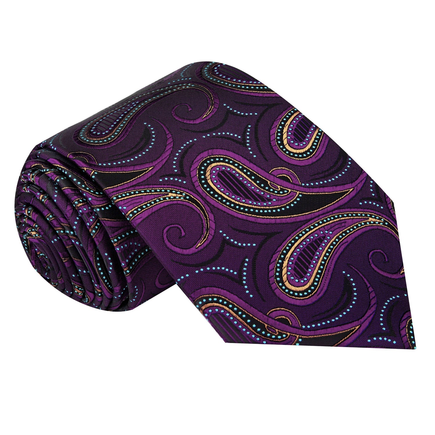 Purple Paisley Necktie 