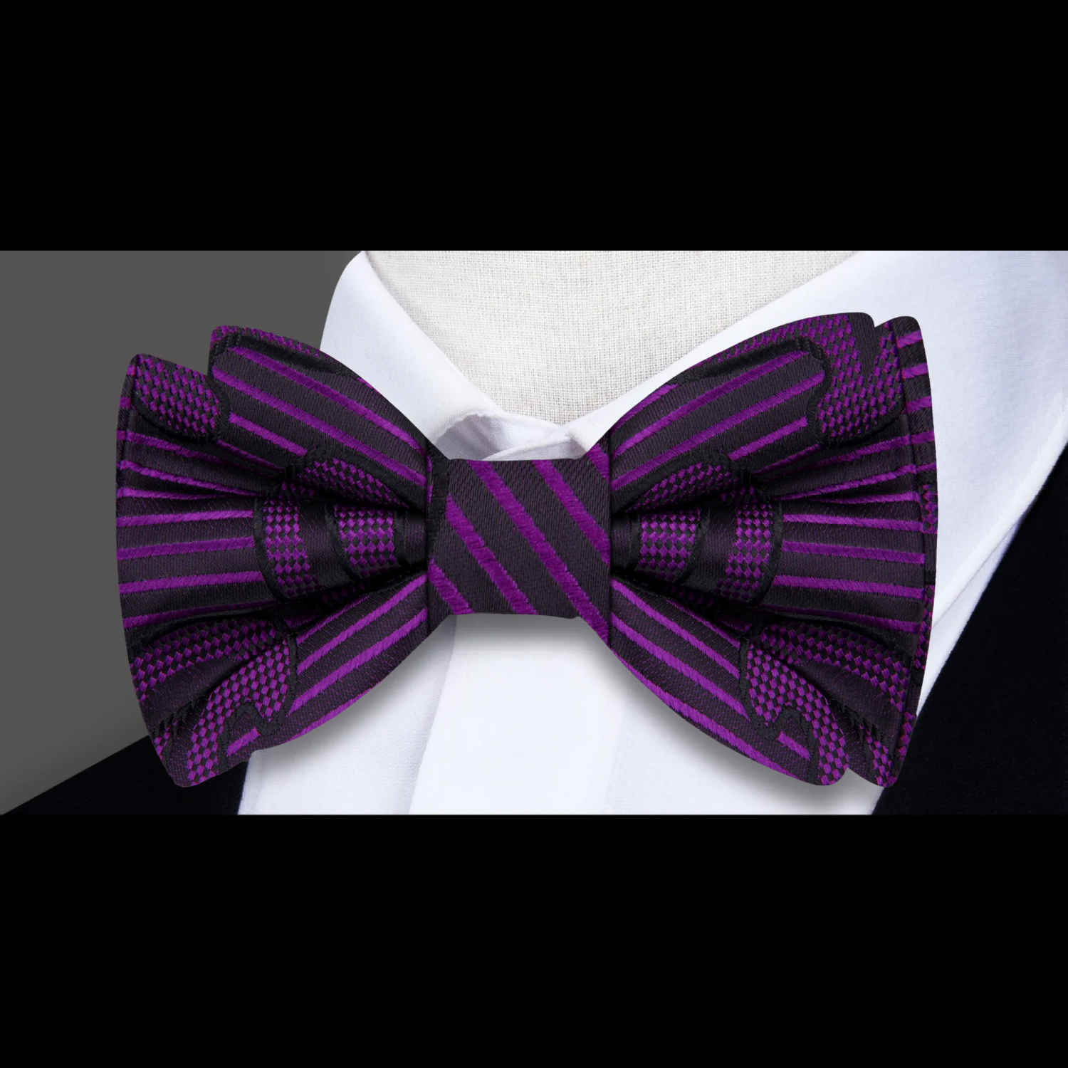 Purple Espresso Paisley Bow Tie