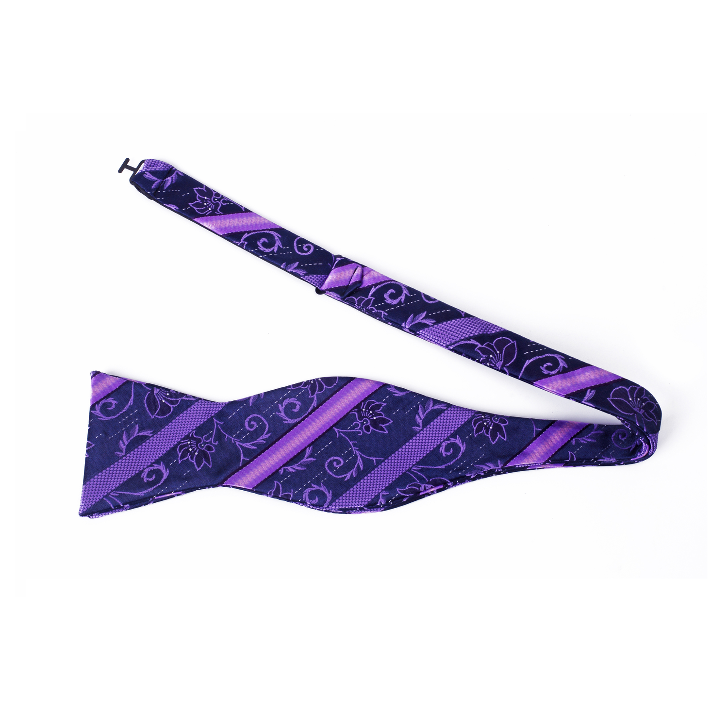 Self Tie: Purple Floral Bow Tie