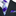 Purple and Light Blue Plaid Necktie and Matching Square