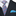 Purple Light Blue Stripe Hounds Necktie and Accenting Square